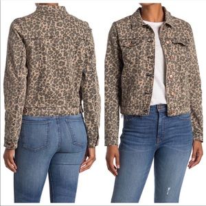 Seethrusoul Leopard Print Jean Jacket